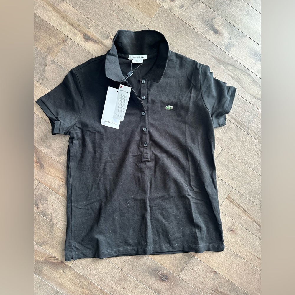 Lacoste black collared shirt - size 12